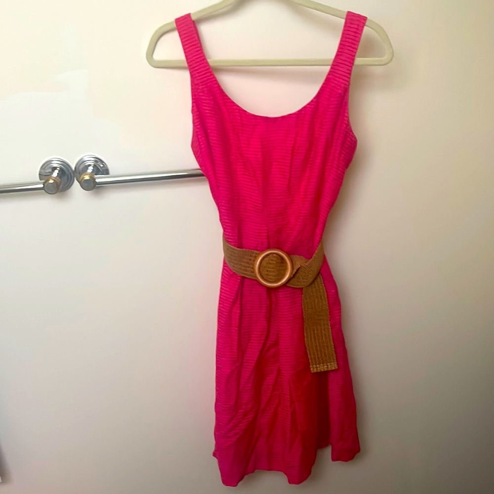 Dark pink summer dress; 22” down from waist